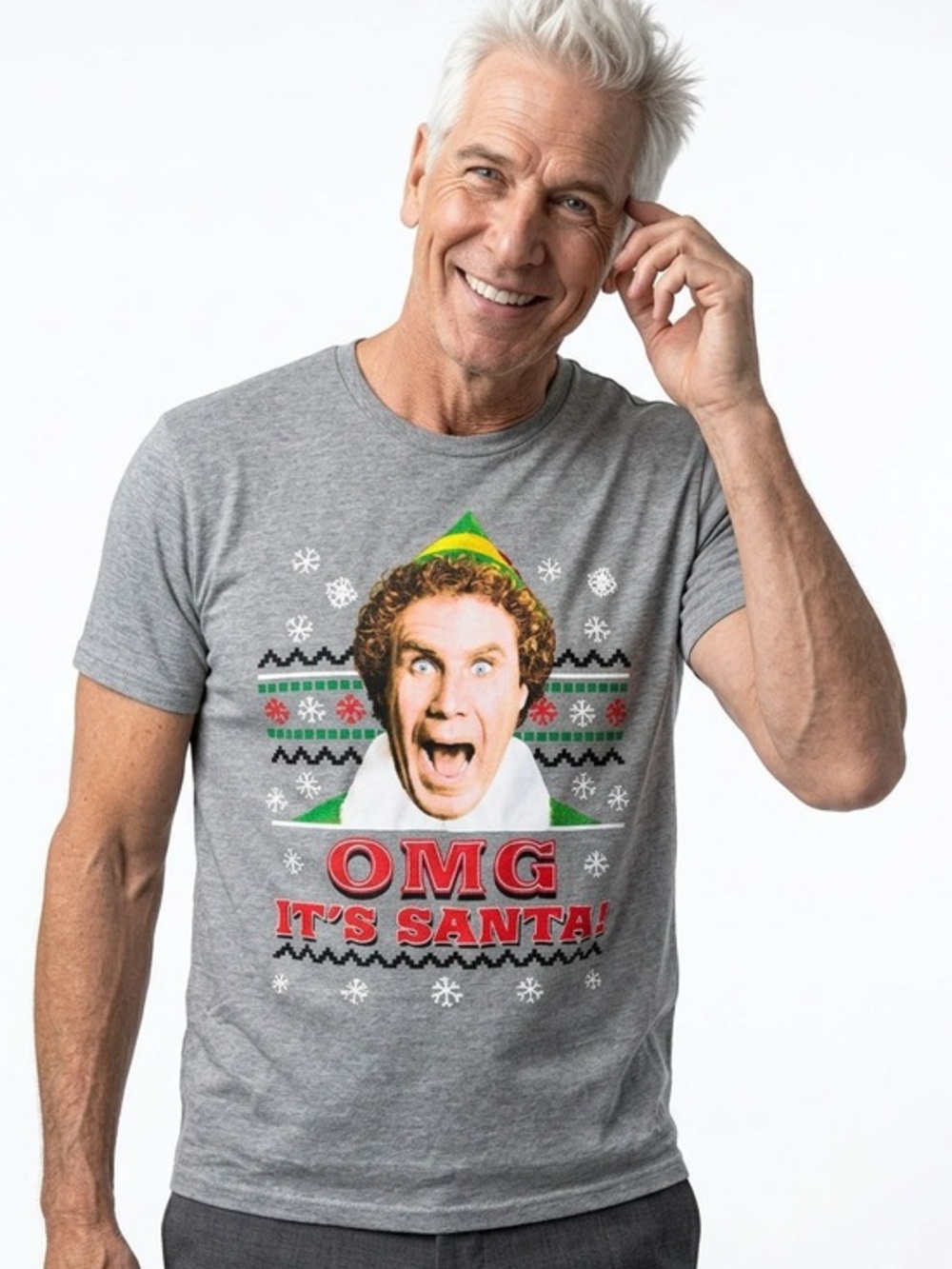 🎄|•ELF•| Will Farrell 'OMG IT'S SANTA!' Elf Christmas T-Shirt